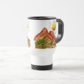 Mug De Voyage Petit-déjeuner Oeufs de bacon paysager (Devant droit)