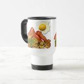 Mug De Voyage Petit-déjeuner Oeufs de bacon paysager (Devant gauche)