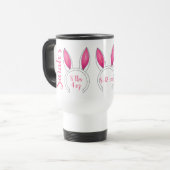 Mug De Voyage Petit lapin Personnalisé Nouveau bébé Faire-part (Devant gauche)