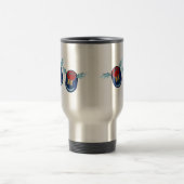 Mug De Voyage Petites chaussures à ailes mignonnes en bleu et ro (Centre)