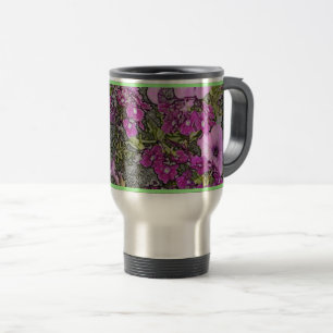 MUG DE VOYAGE PETUNIAS ROSE ET PURPLE