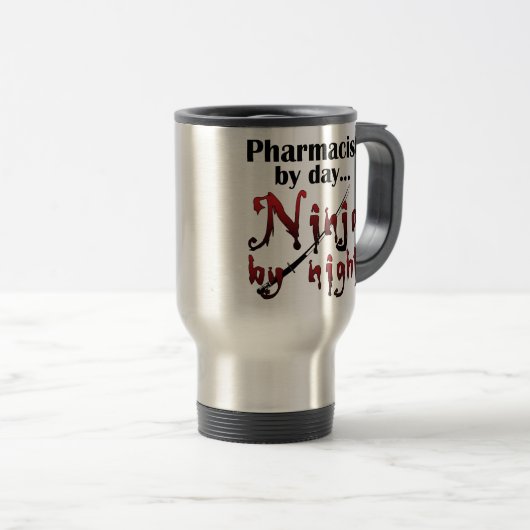 Mug De Voyage Pharmacienne Ninja (Devant droit)