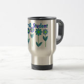 Mug De Voyage PharmD Étudiants FLEURS BLEU (Devant droit)