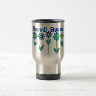 Mug De Voyage PharmD Étudiants FLEURS BLEU