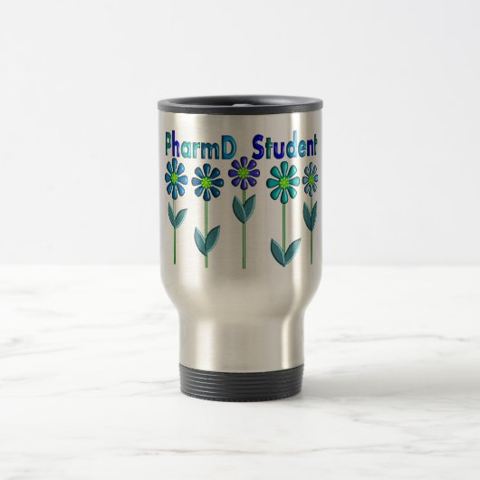Mug De Voyage PharmD Étudiants FLEURS BLEU (Centre)