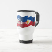 Mug De Voyage Philippines ondulant le drapeau (Devant droit)