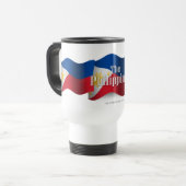 Mug De Voyage Philippines ondulant le drapeau (Devant gauche)