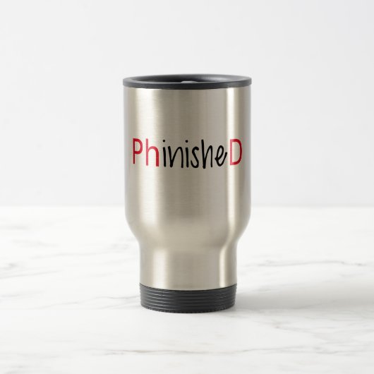 Mug De Voyage Phinished, l'art de mot, conception des textes (Centre)