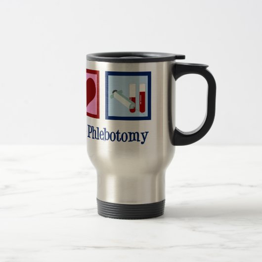 Mug De Voyage Phlebotomie Peace Love (Droit)