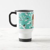 Mug De Voyage photo 50e anniversaire turquoise rétro botanique (Gauche)