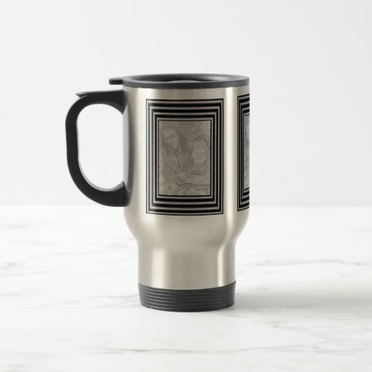 Mug De Voyage Photo Cadre Noir Et Argent (Gauche)