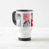 Mug De Voyage Photo Collage Couple | Cadeau moderne Valentines (Devant gauche)