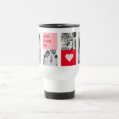 Mug De Voyage Photo Collage Couple | Cadeau moderne Valentines (Centre)