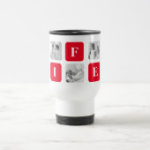 Mug De Voyage Photo Collage Moderne & Cadeau Rouge Pour Lovely W (Centre)