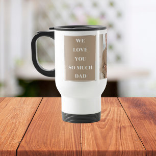 Mug De Voyage Photo Collage moderne & We Love Papa Cadeaux