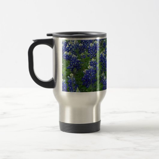 Mug De Voyage Photo de champ de Bluebonnets de Texas (Gauche)