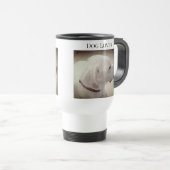 Mug De Voyage Photo de profil de chien fier Chocolat noir Brown (Devant droit)