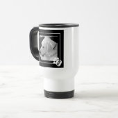 Mug De Voyage Photo en noir et blanc de mignonette Chien Maman P (Devant gauche)
