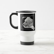 Photo en noir et blanc de mignonette Chien Maman P