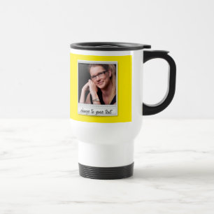 Mug De Voyage Photo instantanée - photoframe - sur le jaune