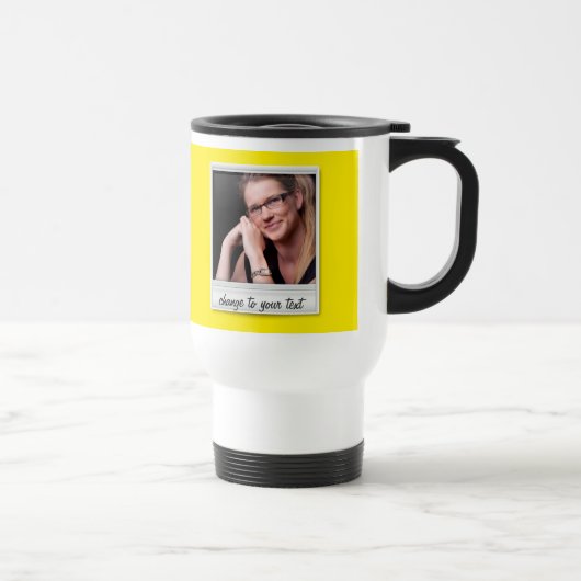 Mug De Voyage Photo instantanée - photoframe - sur le jaune (Droite)