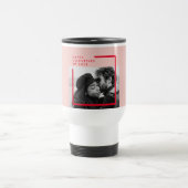 Mug De Voyage Photo moderne | Cadeau de Valentines Rouge et Rose (Centre)