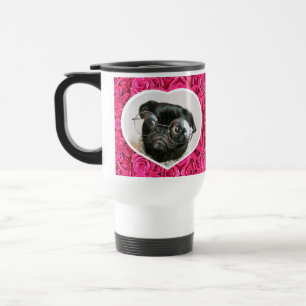 Mug De Voyage Photo personnalisée Coeur rose Roses do-it-yoursel