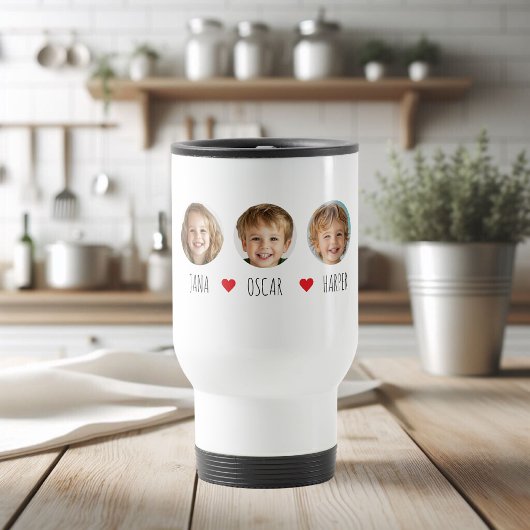 Mug De Voyage Photo pour enfants personnalisée avec des noms et