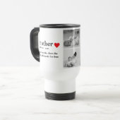 Mug De Voyage Photo & Texte Moderne Coeur Rouge Mère Cadeau (Devant gauche)