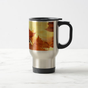 Mug De Voyage Photographie Peintre de Feuilles d'Érable Dorées
