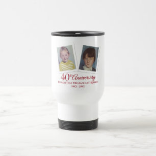 Mug De Voyage Photos du 40e anniversaire des enfants Mariages de