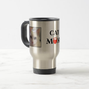 Mug De Voyage Photos personnalisées de Cat Mom