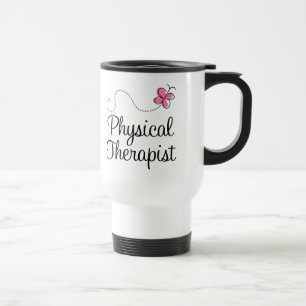 Mug De Voyage Physiothérapeute rose mignon de papillon
