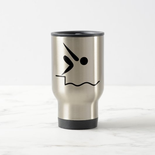Mug De Voyage Pictogramme de natation (Centre)