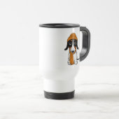 Mug De Voyage Piebald Dachshund Chien Hipster (Devant droit)