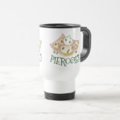 Mug De Voyage Pierogies polonaises Pied de page Oignon vert Pous (Devant droit)