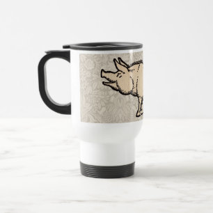 Mug De Voyage Pig Antique Piggy Cute Illustration Vintage