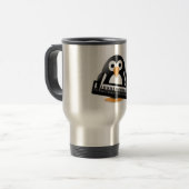 Mug De Voyage Pingouin avec piano (Devant gauche)