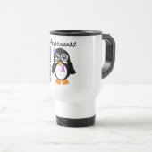 Mug De Voyage Pingouin de conscience de maladie de Crohn (Devant droit)