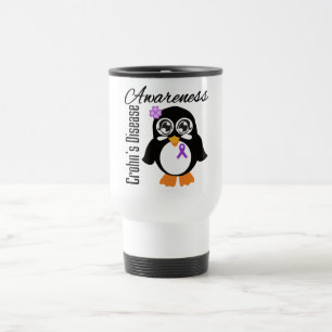 Mug De Voyage Pingouin de conscience de maladie de Crohn