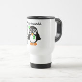 Mug De Voyage Pingouin de conscience de maladie rénale (Devant droit)