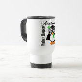Mug De Voyage Pingouin de conscience de maladie rénale (Devant gauche)