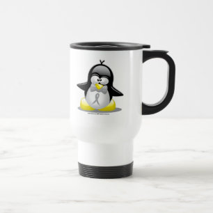 Mug De Voyage Pingouin gris/argenté de ruban