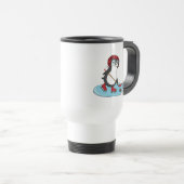 Mug De Voyage Pingouin mignon de hockey sur glace (Devant droit)