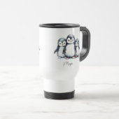 Mug De Voyage Pingouin mignon personnalisé (Devant droit)