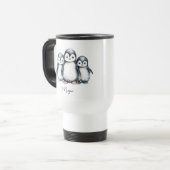 Mug De Voyage Pingouin mignon personnalisé (Devant gauche)