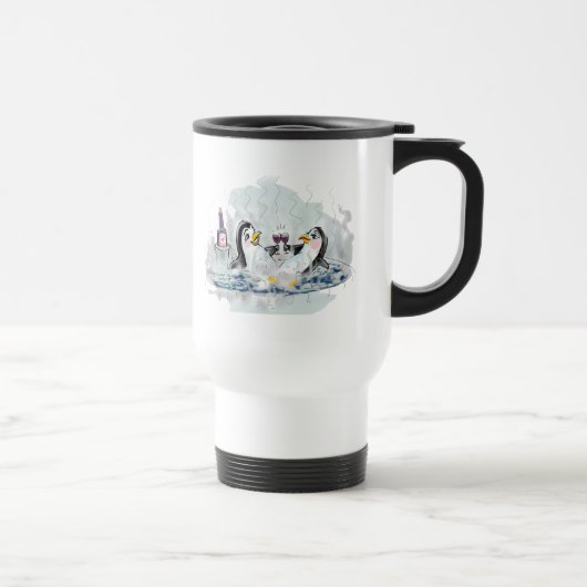 Mug De Voyage Pingouins de baquet chaud (Droite)