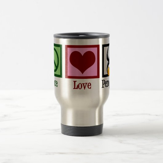 Mug De Voyage Pingouins Peace Love (Centre)