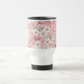 Mug De Voyage Pink cherry blossom monogram (Centre)
