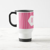 Mug De Voyage Pink Happy Crème de glace rayures Monogramme amusa (Gauche)